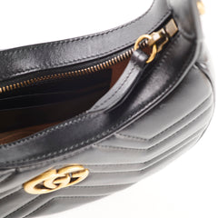 Gucci GG Marmont Half-Moon Bag Black