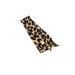 Christian Dior Mizza Mitzah Scarf Beige and Black Silk Twilly