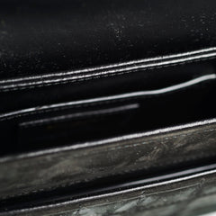 Saint Laurent Solferino Small Suede/Patent Black