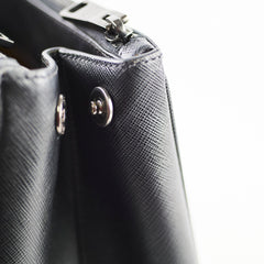 Prada Large Galleria Bag Black Saffiano, Black Hardware