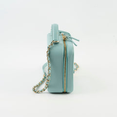 Chanel CC Filigree Vanity Tiffany Blue Caviar