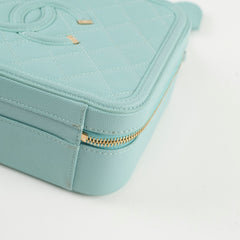 Chanel CC Filigree Vanity Tiffany Blue Caviar