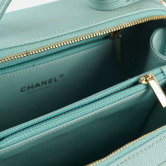 Chanel CC Filigree Vanity Tiffany Blue Caviar
