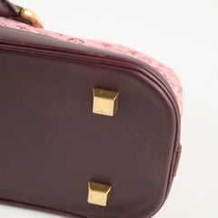 Louis Vuitton Horizontal Alma Mini Lin Burgundy