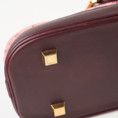 Louis Vuitton Horizontal Alma Mini Lin Burgundy