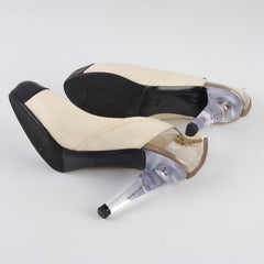 Chanel Sling Back High Heel Size 37 Cream