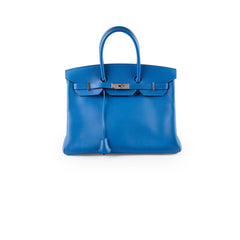Hermes Birkin 35 Epsom Blue - Square P Stamp