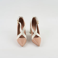 Louis Vuitton Leather Pumps Size 37.5 Pink/Cream