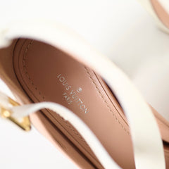 Louis Vuitton Leather Pumps Size 37.5 Pink/Cream