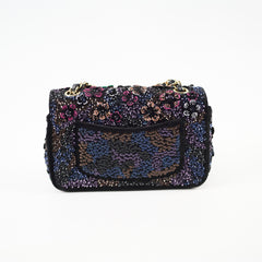 Chanel 23K Floral Sequins Mini Rectangular Black (Microchipped)
