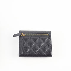 Chanel Caviar Small Flap Wallet Black