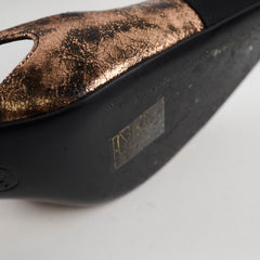 Chanel Slingback Heels Copper/Bronze - Size 35