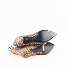 Saint Laurent Lace Up Leopard Boot Size 39