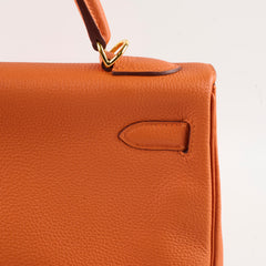 Hermes Kelly 32 Togo GHW Orange - O Square Stamp