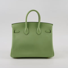 Hermes Birkin 25 Swift Vert Criquet - Stamp Y