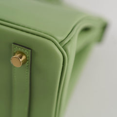Hermes Birkin 25 Swift Vert Criquet - Stamp Y