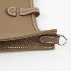 Hermes Evelyne TPM Mini Etoupe Clemence Palladium HW Z Stamp