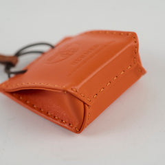 Hermes Orange Shopping Bag Charm
