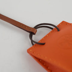 Hermes Orange Shopping Bag Charm