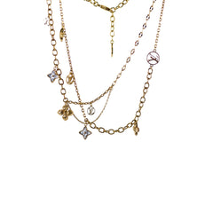 Louis Vuitton Gold Tone Necklace with Charms Costume Jewellery