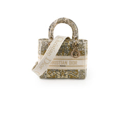 Dior Medium D-Lite Bag Latte Broderie Autour De Monde