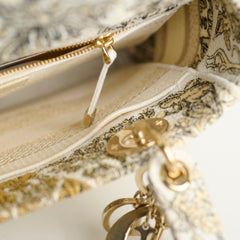 Dior Medium D-Lite Bag Latte Broderie Autour De Monde