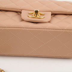 Chanel Mini Rectangular Top Handle Flap Beige