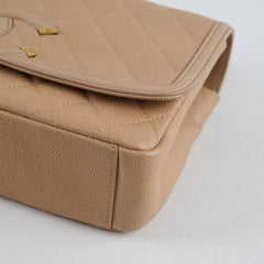 Chanel Filigree Flap Caviar Beige