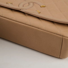 Chanel Filigree Flap Caviar Beige