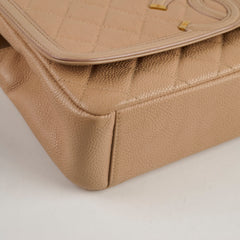 Chanel Filigree Flap Caviar Beige