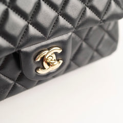 Chanel Mini Rectangular GHW Microchipped Black