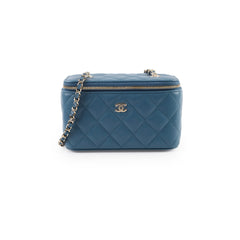 Chanel Box Vanity Case 26C Blue Caviar