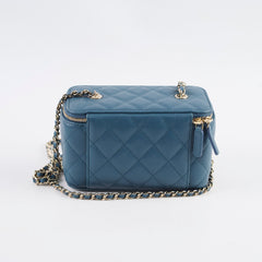 Chanel Box Vanity Case 26C Blue Caviar