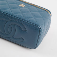 Chanel Box Vanity Case 26C Blue Caviar