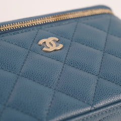 Chanel Box Vanity Case 26C Blue Caviar