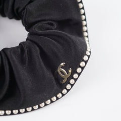 Chanel Silk Pearl Hair Scrunchie