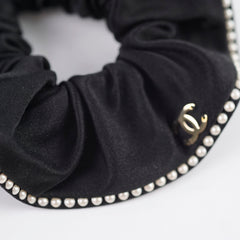 Chanel Silk Pearl Hair Scrunchie