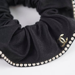 Chanel Silk Pearl Hair Scrunchie