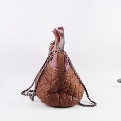 Chanel Burgundy Quilted Calfskin Mix Tote