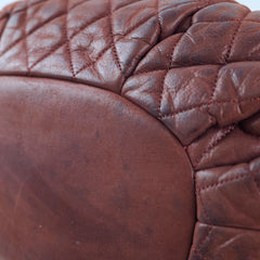 Chanel Burgundy Quilted Calfskin Mix Tote