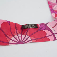 Hermes Silk Pink Twilly Rose de Compas