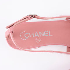 Chanel Patent Cap Toe Slingbacks Pink Size 38.5 C