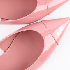 Chanel Patent Cap Toe Slingbacks Pink Size 38.5 C