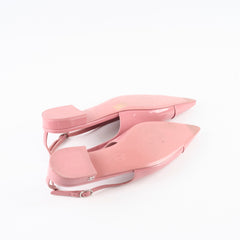 Chanel Patent Cap Toe Slingbacks Pink Size 38.5 C
