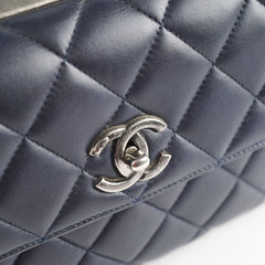 Chanel Small Trendy CC Top Handle Lambskin Navy