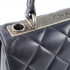 Chanel Small Trendy CC Top Handle Lambskin Navy