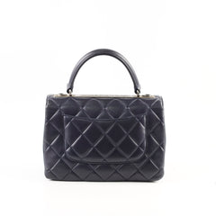 Chanel Small Trendy CC Top Handle Lambskin Navy