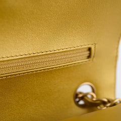 Chanel Classic Flap Small Croc Embossed Gold