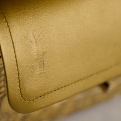 Chanel Classic Flap Small Croc Embossed Gold