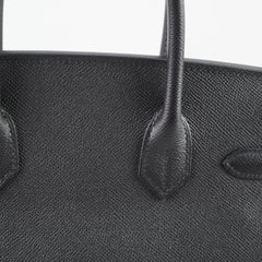 Hermes Birkin 30 Epsom PHW B Stamp Black